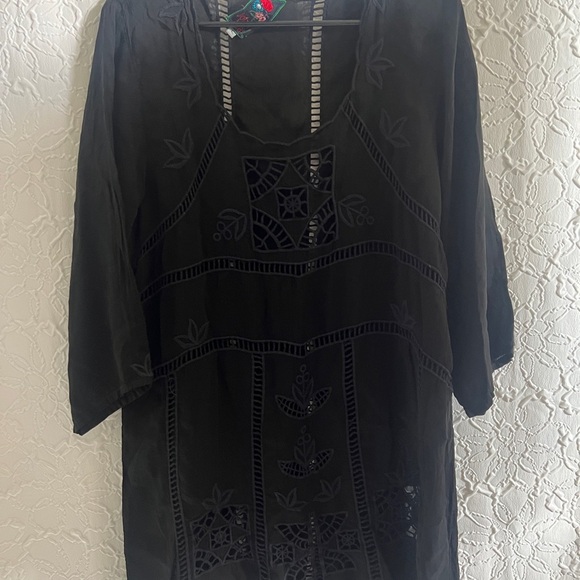 Johnny was semi-sheer Black Tunic - Picture 6 of 8